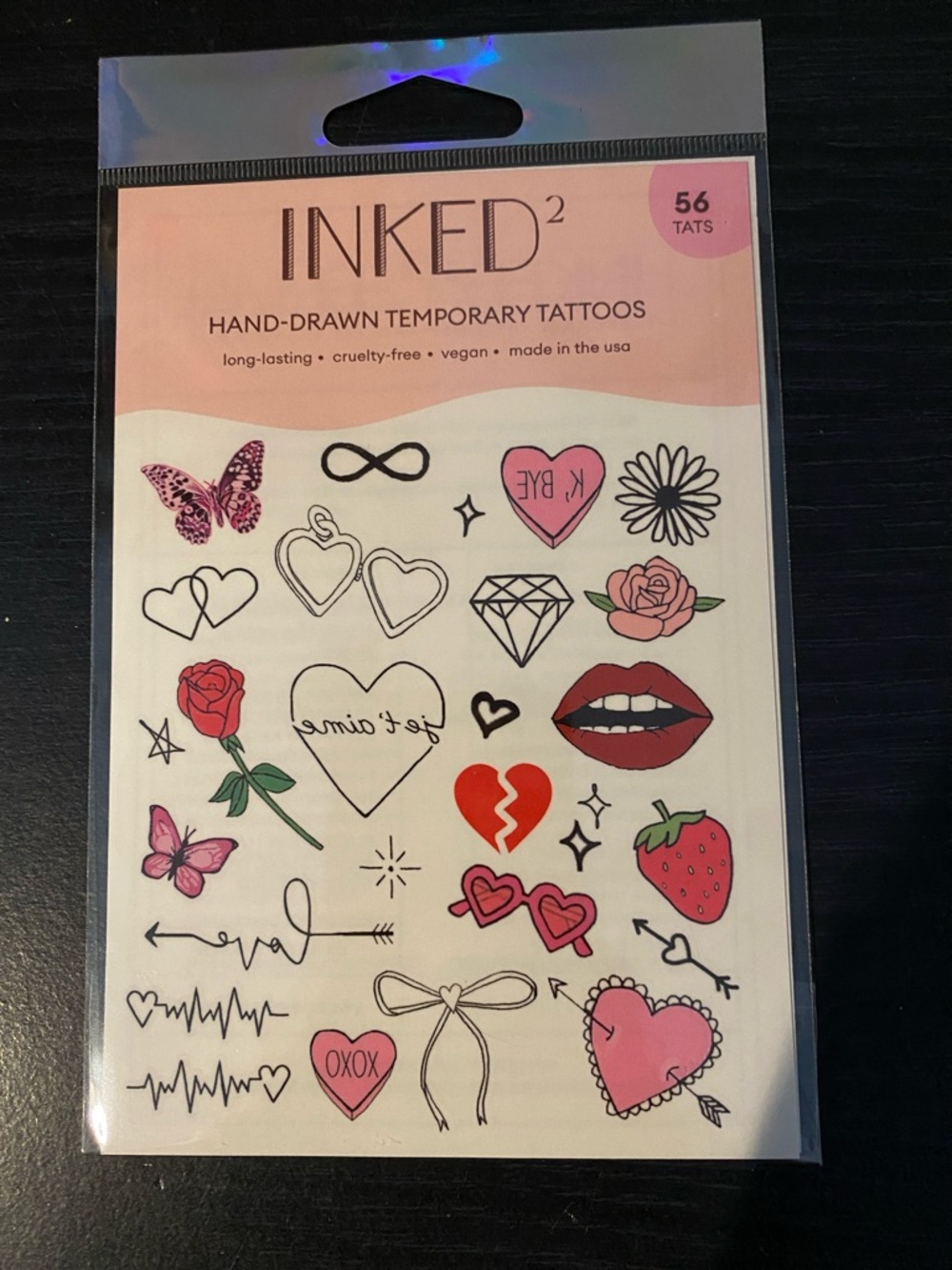 NWT Inked Hand-Drawn Temporary Tattoos